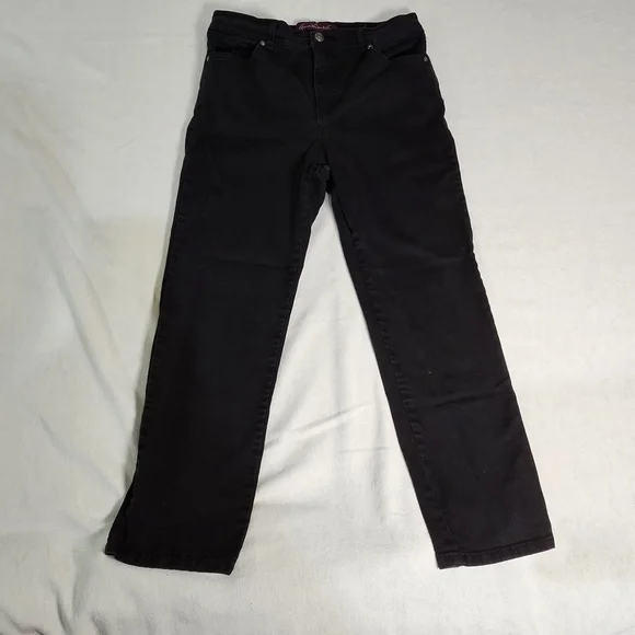 Gloria Vanderbilt Women's Black Straight Leg Jeans - Picture 2 of 4